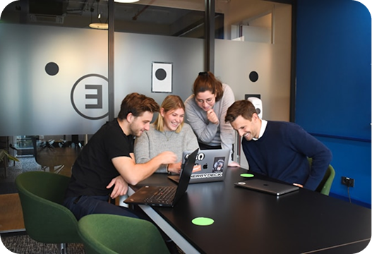 Group of people watching screen
