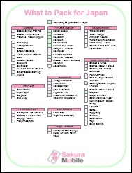 What to Pack for Japan