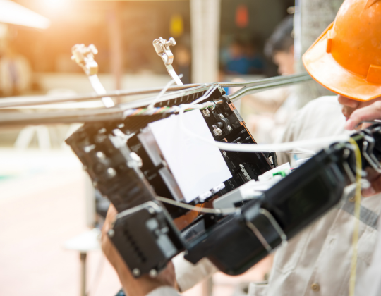 technician installing fiber in japan