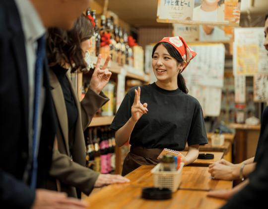 staff at a Japanese restaurant