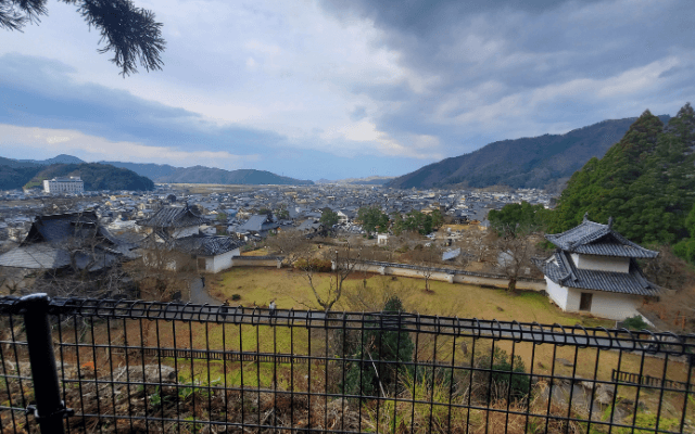 A shot overlooking Izushi Castle Town