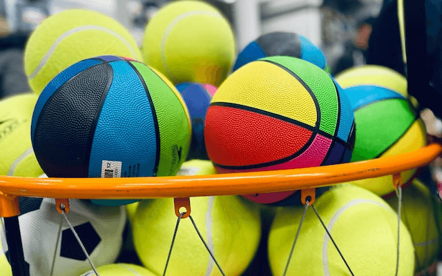 Assorted sports balls