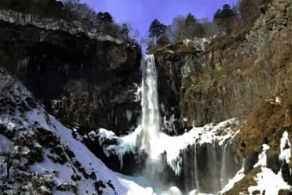 When to visit Kinugawa Onsen Frozen Kegon Waterfall
