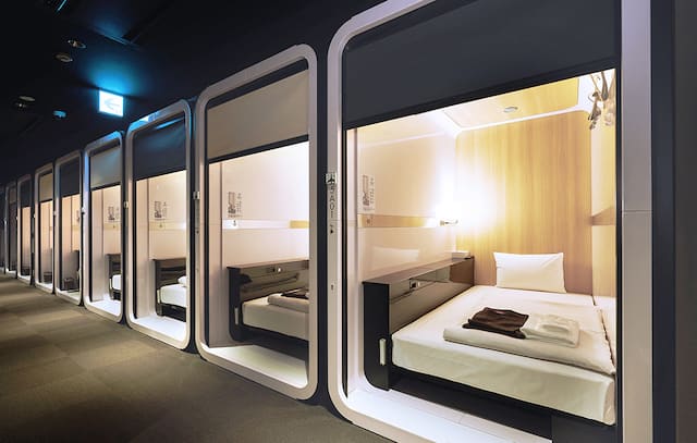 Stay in a capsule hotel