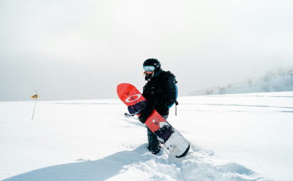 snowboarding in Japan