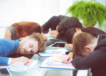 asleep at work