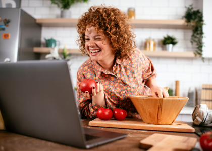 woman cooking