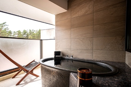 Room with private onsen