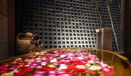 Flower petal onsen